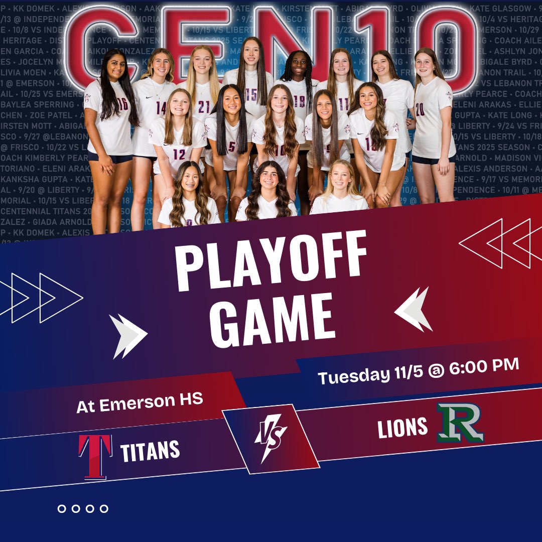 Centennial HS (@cen10titans) on Twitter photo Be there Tuesday 11/5 to support our Titan Volleyball!!
<a href="/CHSTitanVB/">CHS Titan Volleyball</a>
#TitanNation #cen10titans Be there Tuesday 11/5 to support our Titan Volleyball!!
<a href="/CHSTitanVB/">CHS Titan Volleyball</a>
#TitanNation #cen10titans