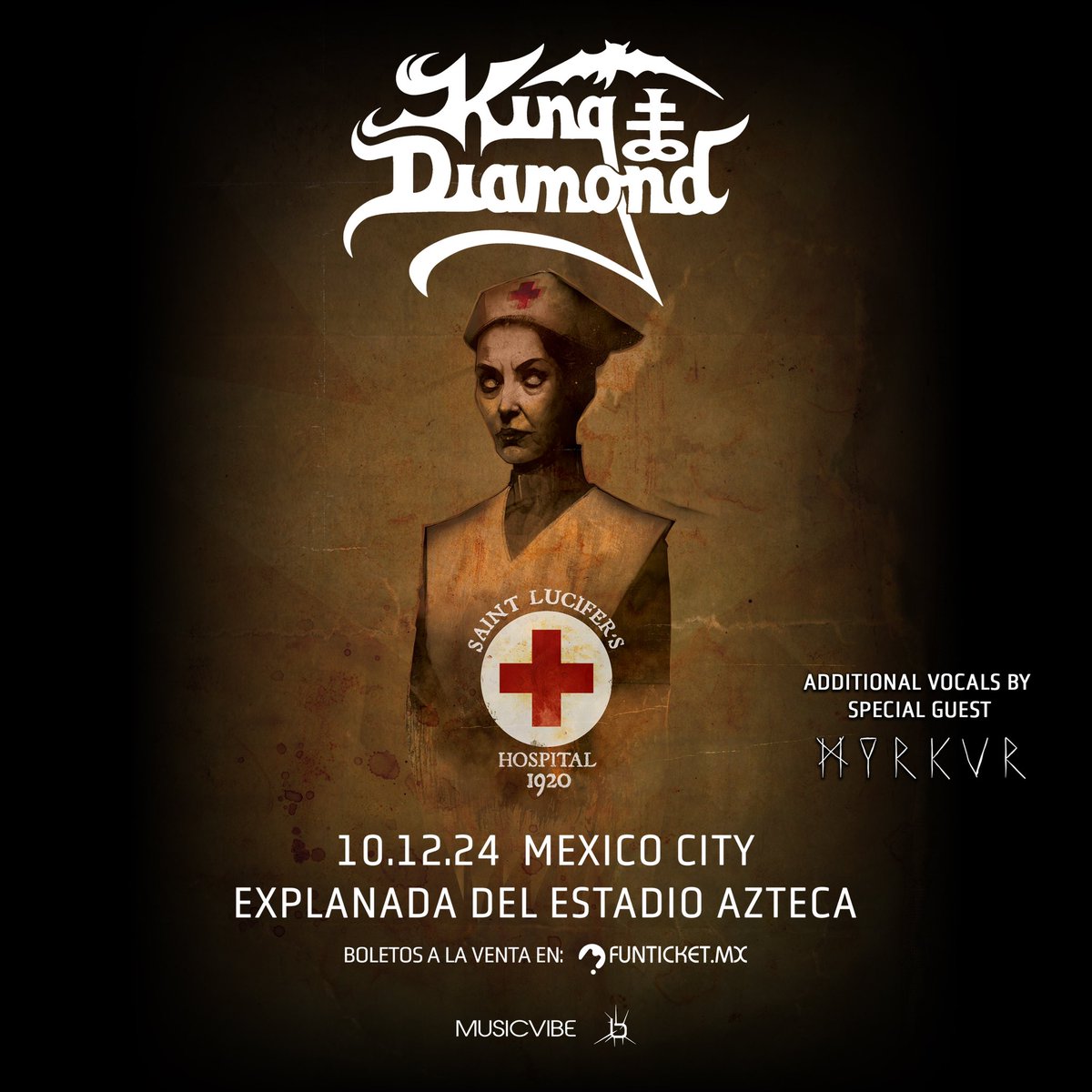 Ciudad de México, entren al hospital San Lucifer… ¡Si se atreven! 😈 

El legendario <a href="/kingdiamond/">King Diamond</a> vuelve a México después de una larga ausencia.

🎟️ Venta general a partir del próximo 05 de noviembre a las 11:00 am a través de <a href="/funticketmx/">Funticket</a> . 💀