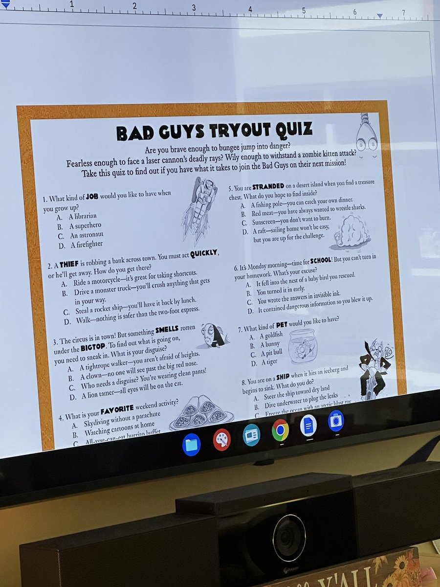 RiddickRobbin's tweet image. Lunch Bunch Group!  We are reading a book together “Bad Guys” by Aaron Blabley!  We had a blast today with our first session and starting this book.  #schoolcounselor #lunchbunch #MsRobbinsNest