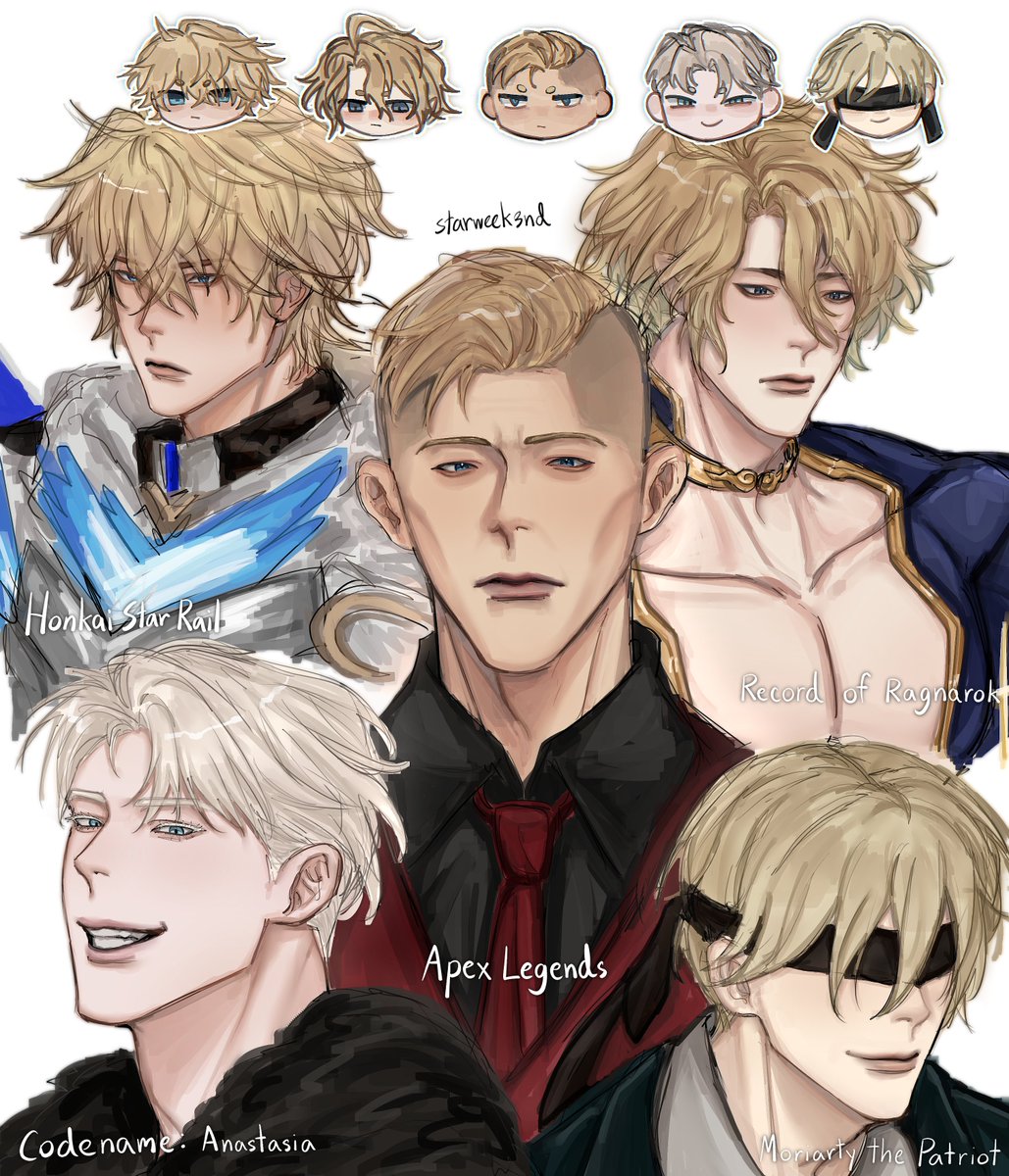 starweek3nd's tweet photo. fav blonde characters https://t.co/fYTlXuGnYb