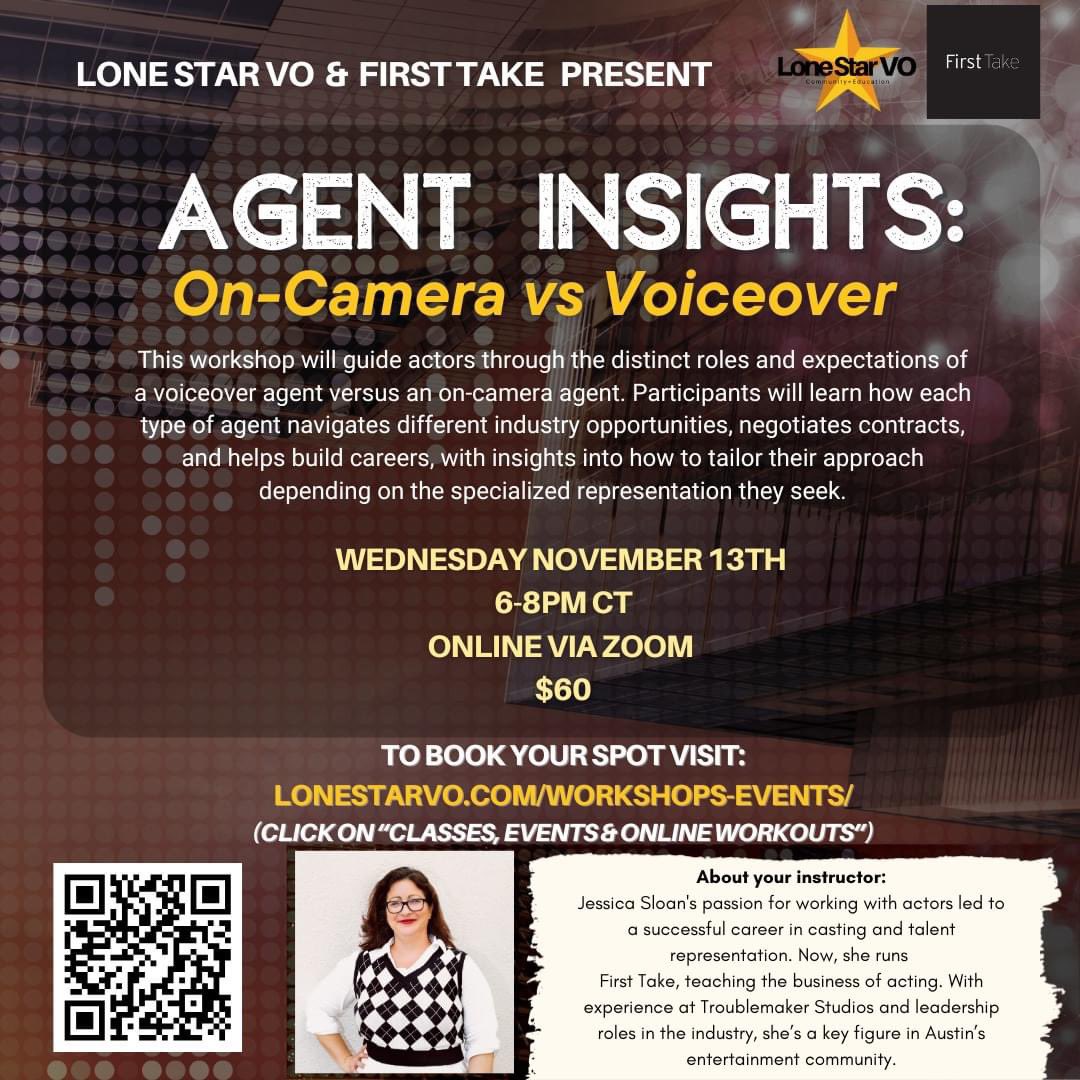 Agent Insights: On-Camera vs Voiceover

Participants will learn how each type of agent navigates different industry opportunities, negotiates contracts, and helps build careers, with insights into how to tailor their approach depending on the specialized representation they seek.