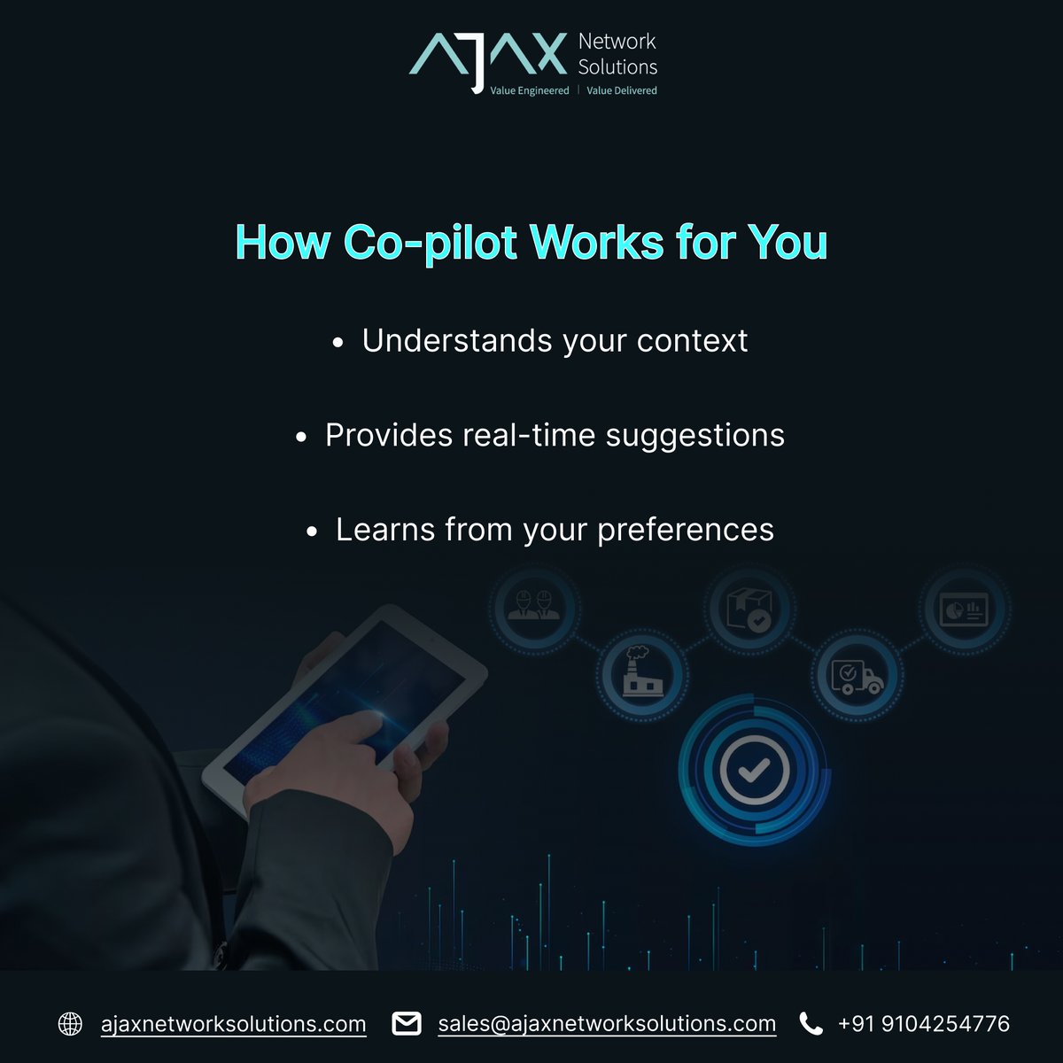amalkars's tweet image. The future of work is here With Microsoft Co-Pilot, your business can leverage AI to simplify tasks, boost productivity, and make smarter decisions. But as automation and data use increase, so does the need for robust cybersecurity.#microsoftcopilot #ajaxnetworksolutions #AIpower