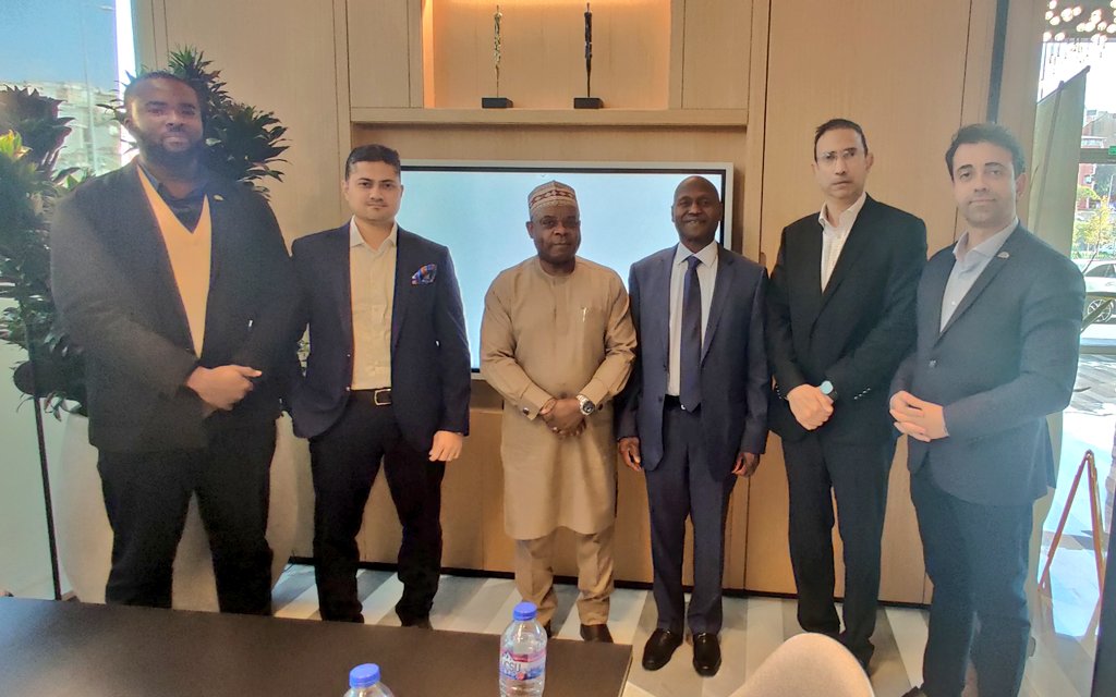 Developing-8 (D-8) (@d8org) on Twitter photo Today in Istanbul, D-8 Secretary-General, H.E. Ambassador Isiaka Abdulqadir Imam <a href="/D8SecGen/">The Secretary-General of Developing-8 Organization</a>, received Mr. Muhammadu Dikko Ladan, CEO of Nigeria’s Dar Al Halal Group.
Mr. Ladan provided an in-depth briefing on his organization’s structure, achievements, and future initiatives Today in Istanbul, D-8 Secretary-General, H.E. Ambassador Isiaka Abdulqadir Imam <a href="/D8SecGen/">The Secretary-General of Developing-8 Organization</a>, received Mr. Muhammadu Dikko Ladan, CEO of Nigeria’s Dar Al Halal Group.
Mr. Ladan provided an in-depth briefing on his organization’s structure, achievements, and future initiatives