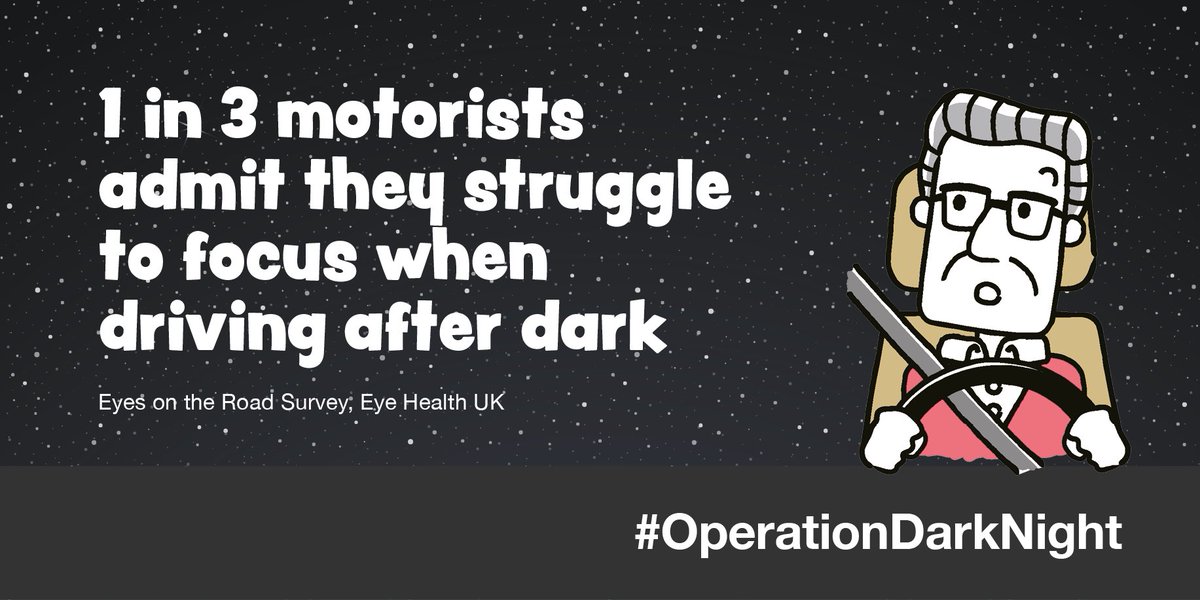 OlderDriveForum's tweet photo. The clocks have gone back meaning fewer daylight hours over the coming months. Make sure your eyesight meets the minimum standards for driving https://t.co/8blInnkpOt #IsYourVisionRoadworthy #OperationDarkNight https://t.co/TG9yKU3Mz0