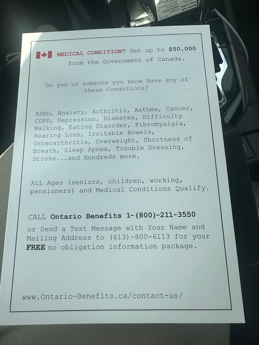 HamiltonPolice's tweet image. Hamilton Police are warning the public of an "Ontario Benefits" scam circulating throughout the City of Hamilton. If it seems too good to be true, it probably is. Please be mindful of these forms of literature that make their way throughout our community. If you're unsure, ask!