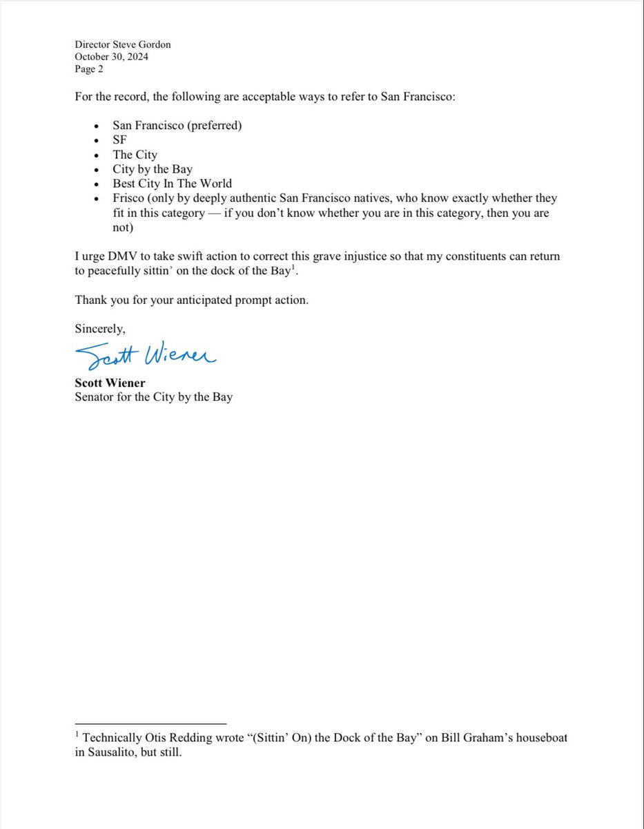 Senator Scott Wiener tweet media