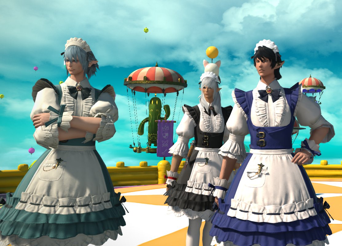 Welcome to the Ishgard maid cafe. We have hot tea, chocolate, and a mystery drink. All profits and tips go towards Ishgardian Restoration. 

We also have a strict no 'caramelldansen' rule, however your first 'nya' is free. 

(The things I do at WoL's behest...)
