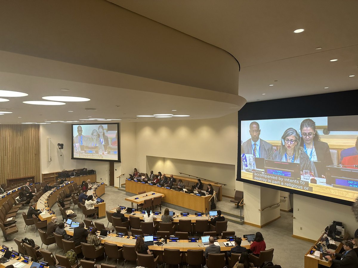 “Empathy is the glue that makes us stand united in humanity. If you don’t act for the Palestinians you will become irrelevant to the world. The only way to comply with international law is imposing sanctions against Israel. May this be the last genocide in human history.”