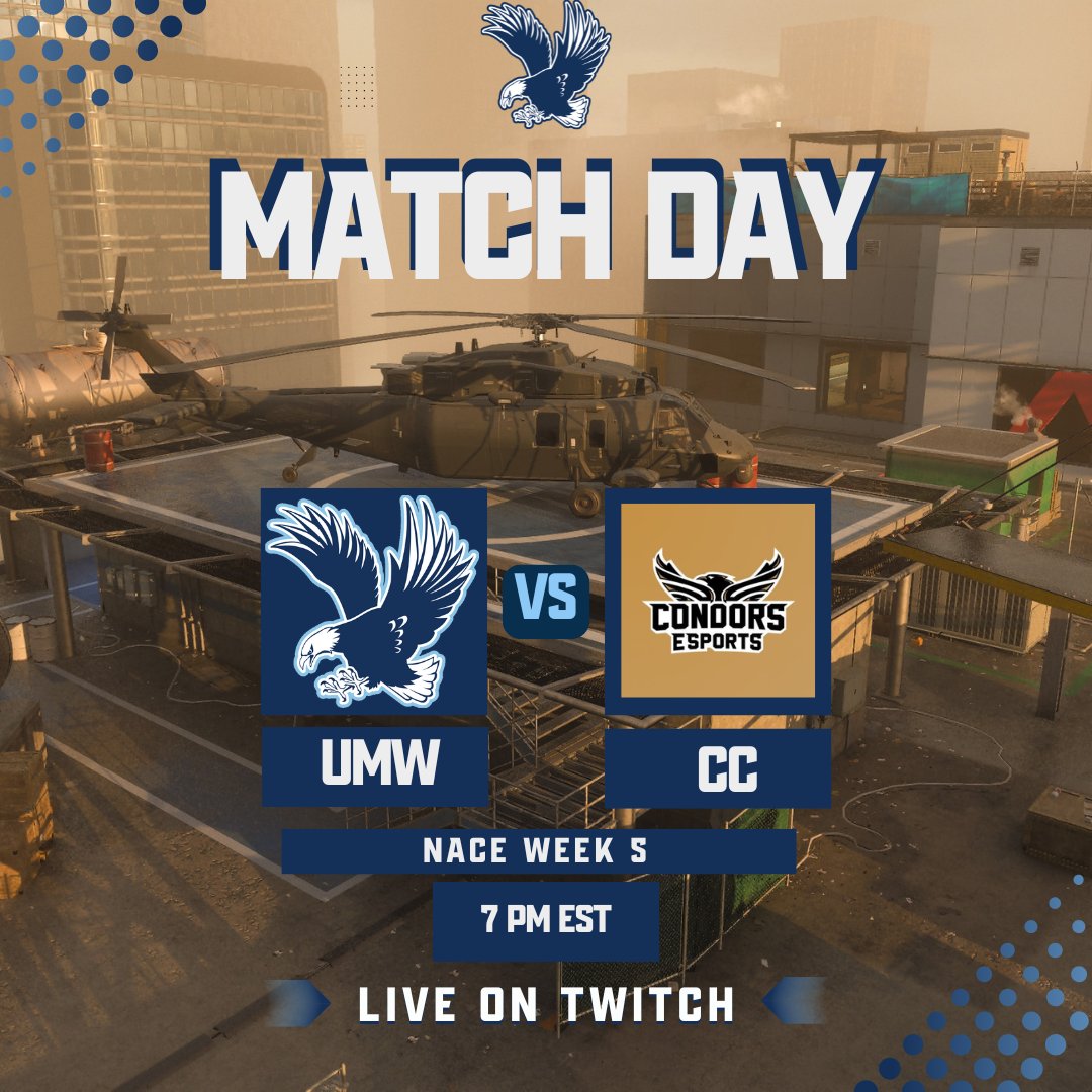 One will emerge. Join us as Call of Duty takes on <a href="/condorsesports/">Condors Esports</a> in <a href="/NACEsports/">NACE</a> Week 5 tonight at 7:00 PM!

twitch.tv/umwesports

#GetDirtyGoWash