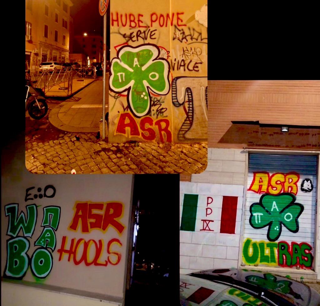 WEST13BLOCK's tweet photo. ALWAYS ON TOUR ☘️🟠

#roma #panathinaikos #hooligans #gate13 
#athens #westblock https://t.co/vJIqEpU64Q