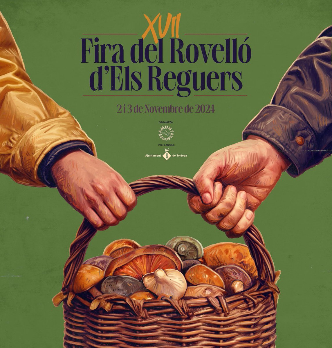 FIRES | 📣Aquest cap de setmana 17a Fira del Rovelló, una mostra de la gastronomia, cultura i tradicions dels Reguers

🔝40 parades
🫒Tastos d'oli i demostracions culinàries
✅Artesania de la pauma
💃Trobada de jotes

‼No t'ho perdis!

⚠️En cas de pluja s'ajornarà la fira
