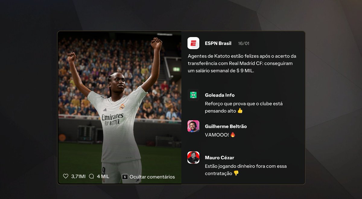 glr1909's tweet photo. Na V1 do Striker Mod ja teremos muitos portais de futebol inclusos nas noticias do jogo! 🔥

#strikermod #EAFC25 #FIFA https://t.co/0PFozruZNO