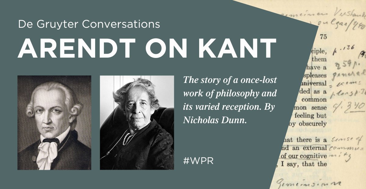Many say that Hannah Arendt got Immanuel Kant wrong. She did once describe his Doctrine of Right as "rather boring and pedantic," but we shouldn't be too quick to dismiss her interesting and creative reading of Kant's political philosophy, writes Nicholas Dunn on our blog: