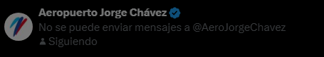 MiriamGD25's tweet photo. @AeroJorgeChavez este mensaje me indica que no se les puede enviar mensajes https://t.co/LK4lLq5Jvk