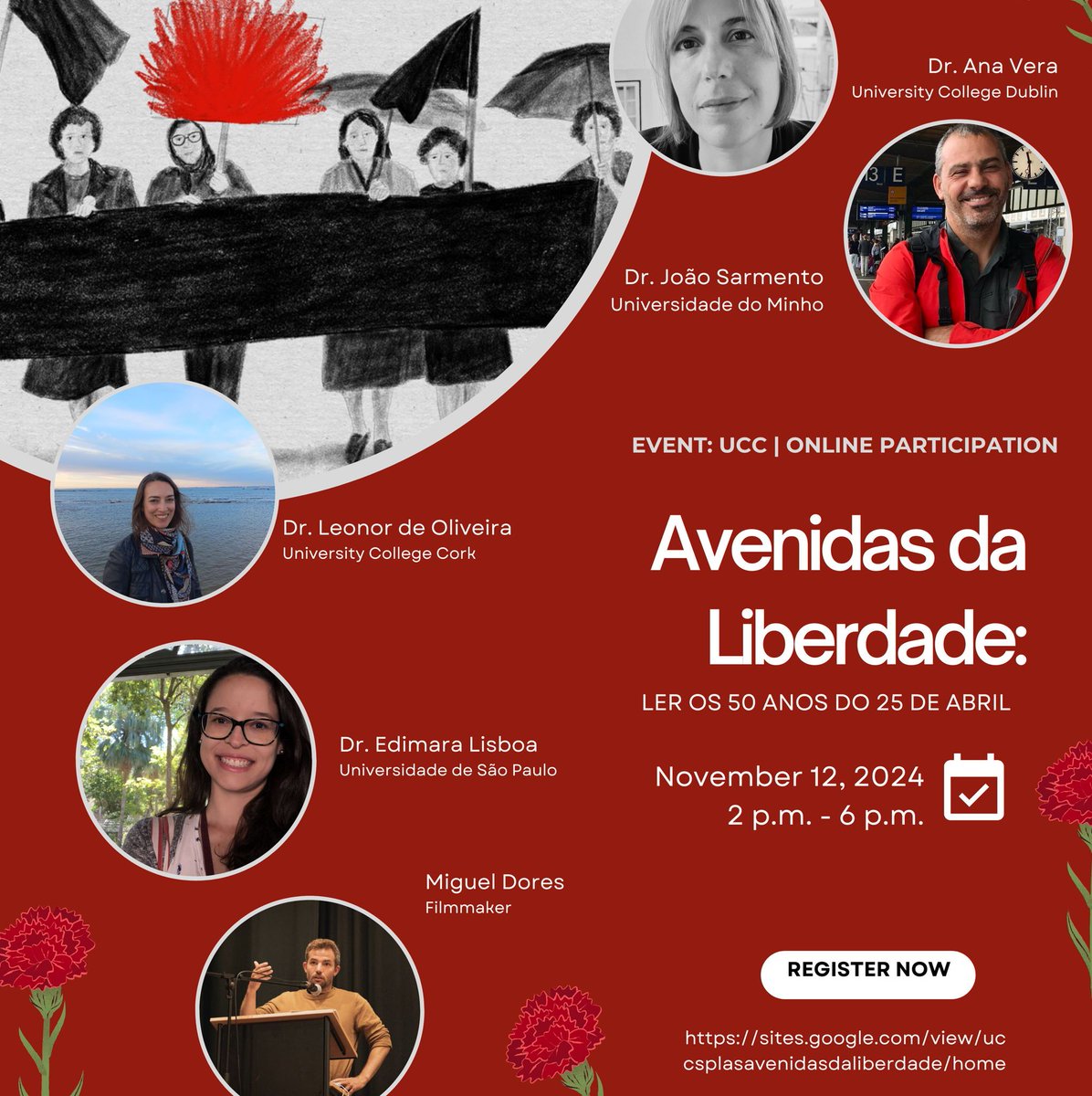 AVENIDAS DA LIBERDADE: LER OS 50 ANOS DO 25 DE ABRIL
📅 NOVEMBER 12, 2024
🕒 2 P.M - 6 P.M
REGISTER NOW! buff.ly/3C7nY8o