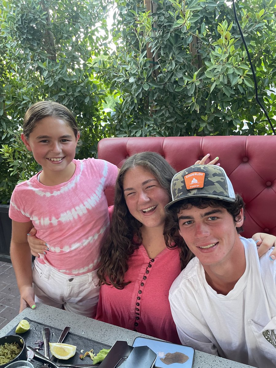 MrsEmilyFinch's tweet image. I don’t often post pics of all three of my children but I was just thinking how thankful I am for them. They’ve (and Atticus) been so patient with me while I’ve struggled and changed and deconstructed and reconstructed. I’m very proud of them. ❤️