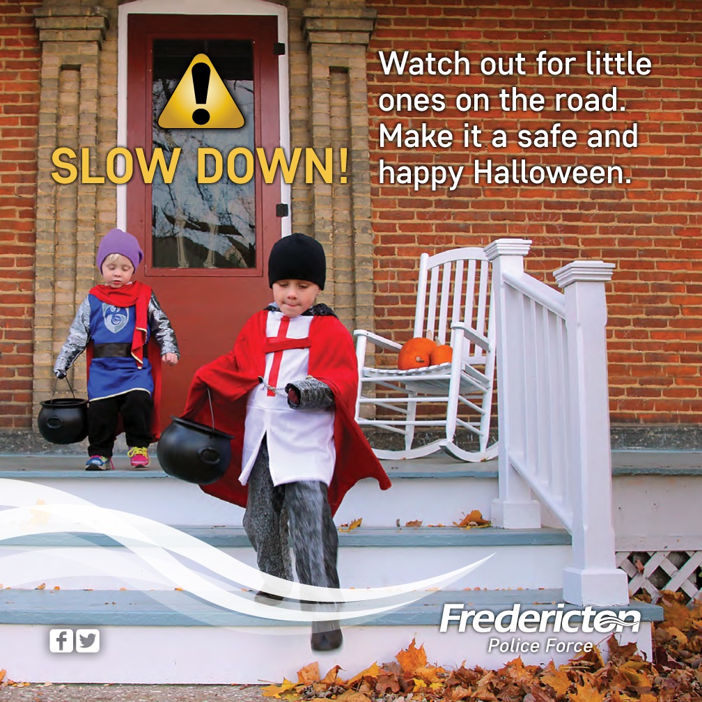 Happy Halloween from the Fredericton Police Force!

To ensure everyone has a safe and fun Halloween, here are a few important safety tips! bit.ly/3YI7TP4

Be safe and have fun!