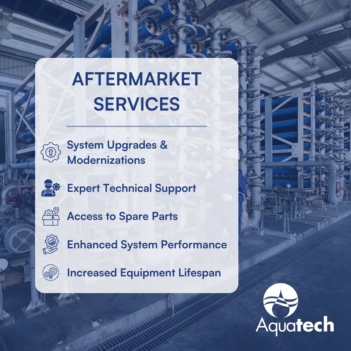 Discover Aquatech’s comprehensive range of aftermarket services designed to enhance and support your equipment and operations.

Learn more at: hubs.ly/Q02V_1Ks0