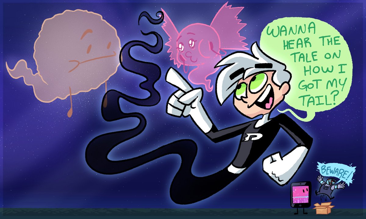 IceTheCatArtist's tweet photo. Ghost Stories👻:3
and Happy Early Halloween!🎃
#inanimateinsainty #dannyphantom
#Bow #Dough #MePad #BoxGhost https://t.co/giksm9EHy4