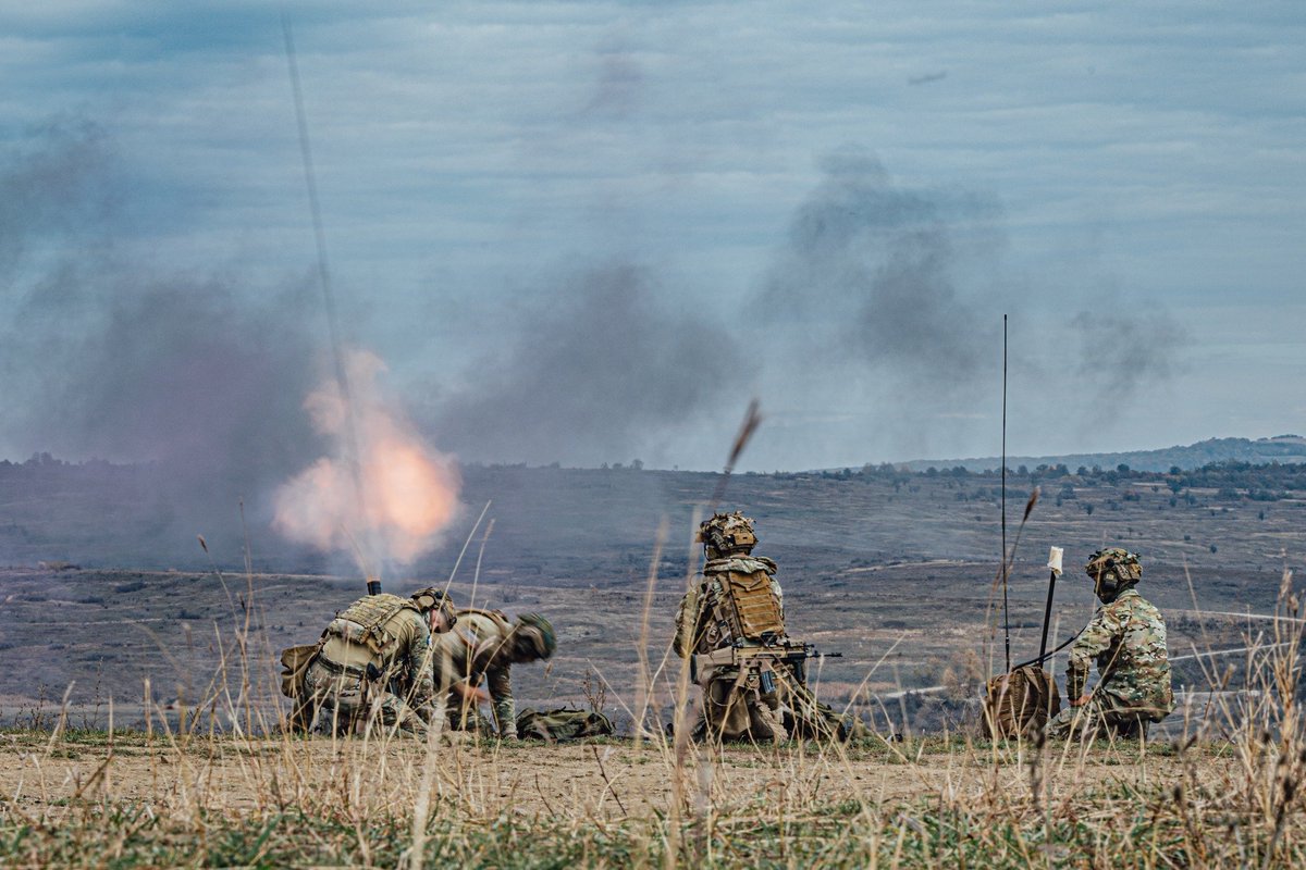 BelgiumDefence's tweet photo. Today, the 🇧🇪 detachment of #NATO’s Multinational Battle Group #Romania 🇷🇴 showcased its capabilities at the Cincu training grounds during Exercise #DacianFall 24, demonstrating #Interoperability with allied forces 🇵🇹🇵🇱🇲🇰🇺🇸. After a 5-month deployment, they are set to return home https://t.co/O24dO1Hctu