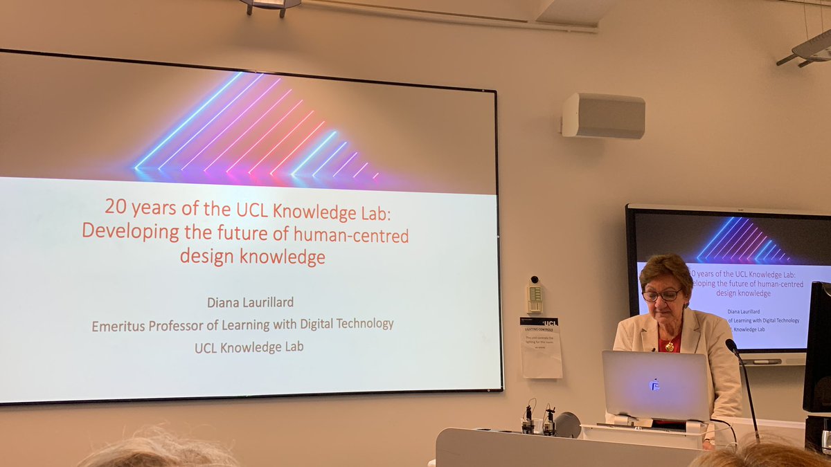 Eileen Kennedy (@eileenkennedy01) on Twitter photo Prof Diana Laurillard describing the history of <a href="/uclknowledgelab/">UCL Knowledge Lab</a> from the days when it was the London Knowledge Lab in her Richard Noss Lecture to celebrate #20YearsKnowledgeLab Prof Diana Laurillard describing the history of <a href="/uclknowledgelab/">UCL Knowledge Lab</a> from the days when it was the London Knowledge Lab in her Richard Noss Lecture to celebrate #20YearsKnowledgeLab