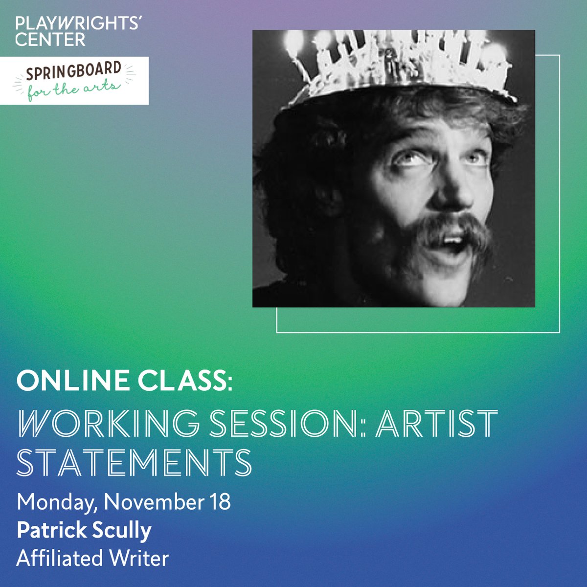 We are offering a Working Session in partnership with Springboard for the Arts on the topic of creating artist statements. Feel free to join us for this free event on Monday, November 18 at 6:00pm CT to help prepare for your application!

Register here! eventbrite.com/e/working-sess…