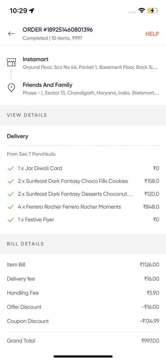 ShifaliSachdev5's tweet photo. Ordered diwali packs from @Swiggy for hassle free experience as they say, but the services are so pathetic  they delivered wrong items and now denying to replace or refund the items are packed as it came, @SwiggyCares @Swiggy please replace it and refund my money https://t.co/8Q2ZU4ZDaX