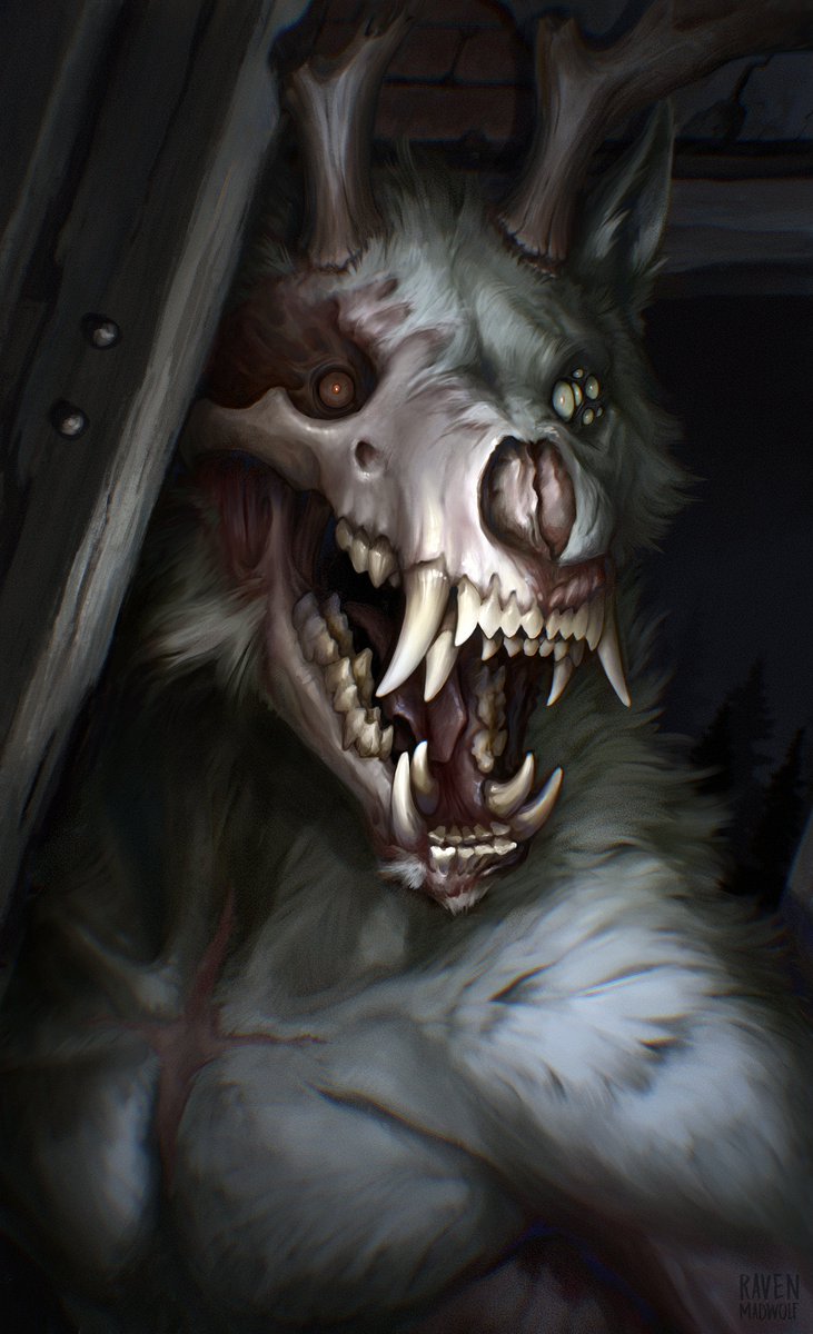 It's the last #WerewolfWednesday  before #Halloween 

And this lovely lady is anxious to wish you well! ( but only once )