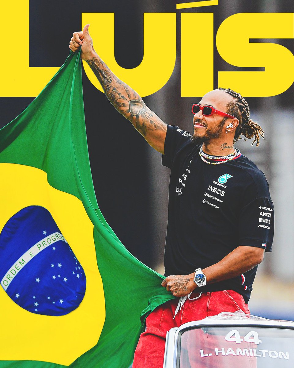 F1's tweet image. An honorary citizen of Brazil 🇧🇷

Lewis Hamilton has always loved Interlagos 💚💛

#F1 #BrazilGP