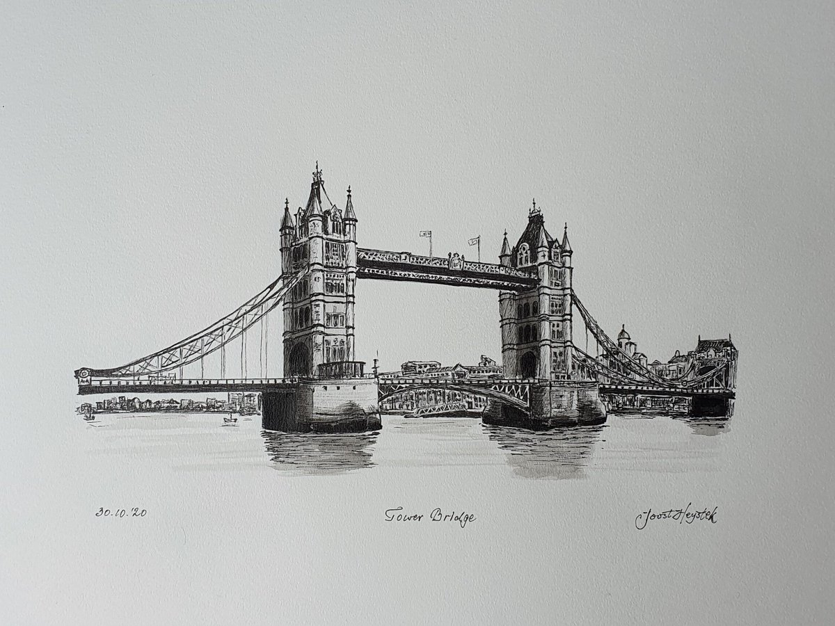 HeystekJ's tweet photo. #Facebook reminds me I made this #ink #drawing 4 yrs ago #inkdrawing #washed #Inktober #inksket #sketches #sketchart #Sketching #art #artshare #artwork #arte #TowerBridge #London #thames #beautifulEngland #beautifullondon #UK https://t.co/mfre9JuqZk