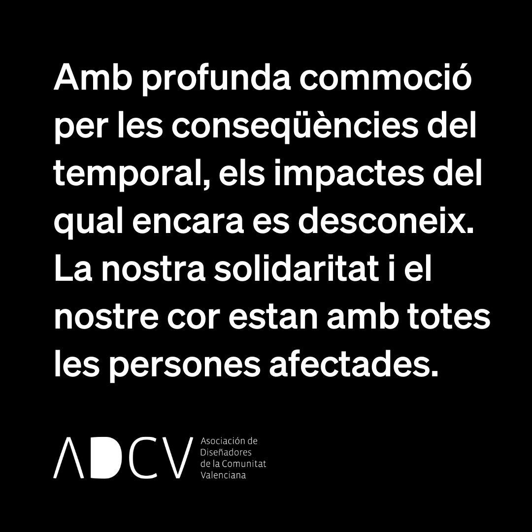 Conscients de les nostres limitacions davant una tragèdia tan enorme, estem intentant organitzar una xarxa d'ajuda solidària entre persones i organitzacions. Les sòcies i socis que necessiteu suport, així com aquelles que vulgueu col·laborar, per favor, escriviu a info@adcv.com