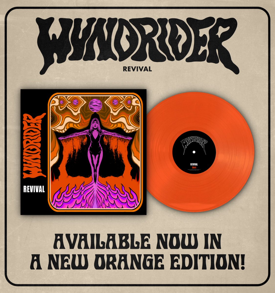 electric_valley's tweet photo. 🔥New Limited Press🔥
•
WyndRider - Revival
Available now in LTD orange vinyl
•
Shipping starts next week!
https://t.co/qZ3XaSQfis
https://t.co/8iK6VyyeYw
https://t.co/rYL4RkEzxm
•
#wyndrider #electricvalleyrecords https://t.co/lUBawqJ8YT