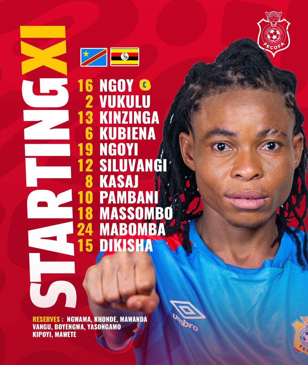 FecofaRdc's tweet photo. Le 11 de départ des Léopards Dames est prêt ! 📝⚽️
#LéopardsDames #AllezYLesLeopards #MatchAmical #RDCOUGANDA https://t.co/YA1xN3qfoG