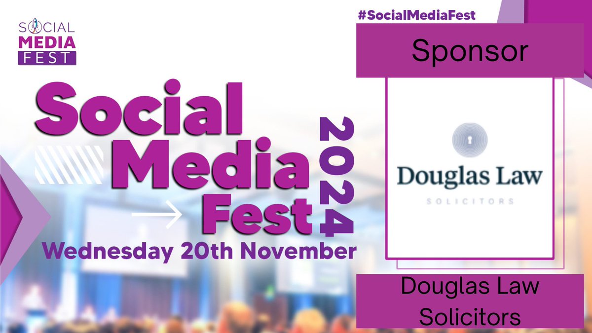 SocialMediaIre's tweet photo. Special thanks to our sponsor @DouglasLawsols for supporting our event this year.

This dynamic law firm provides focused &amp; goal-orientated advice to individual &amp; commercial clients at significant stages of their personal &amp; business lives.

🎟️ https://t.co/wCBZzMdSqj https://t.co/RjJWAL7FGQ