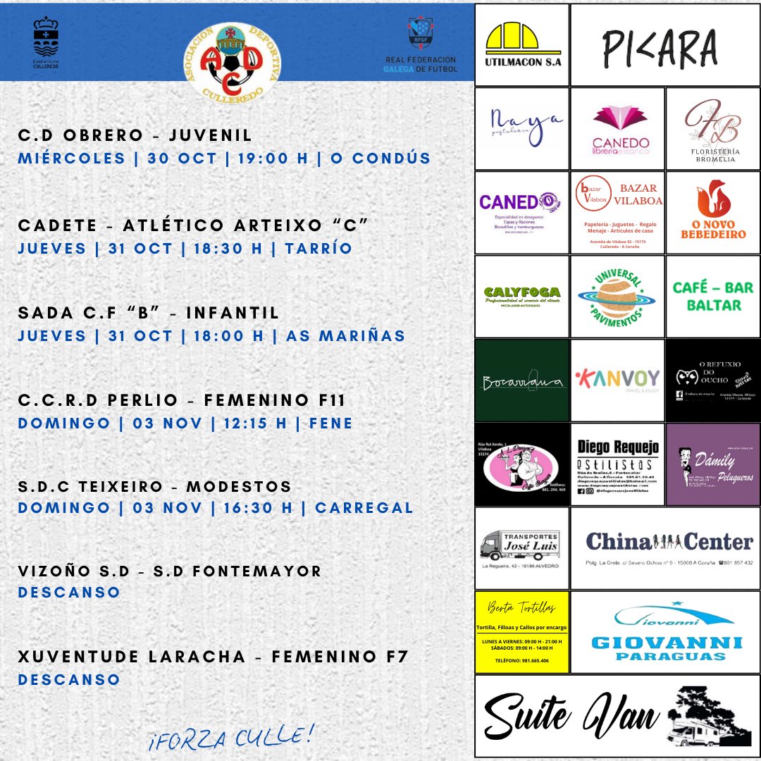 adculleredo's tweet photo. • CALENDARIO DE LA SEMANA • https://t.co/M66IxrBibL