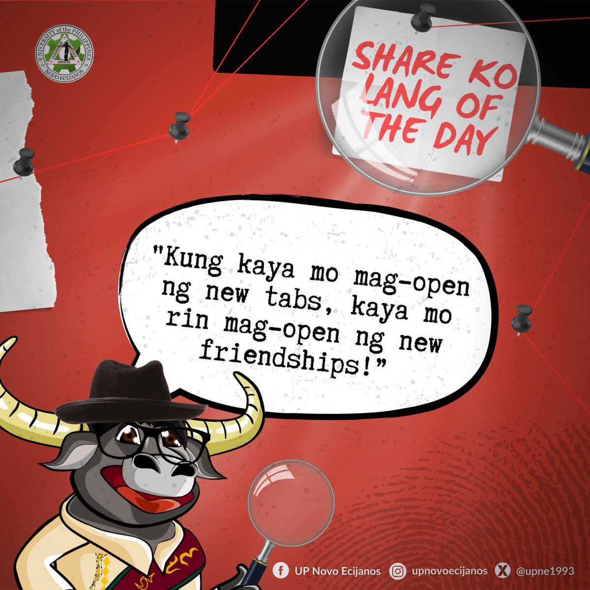 upne1993's tweet photo. Kung ikaw ay may mga katanungan o may gustong malaman, message ka lang dito! Kiko Kalabaw is always here to help. 💌🐃

Padayon, mga Iskolar ng Bayan!🌻

🎨: Joela Talplacido
📝: Pauline Enoza https://t.co/pFKHBLDlma
