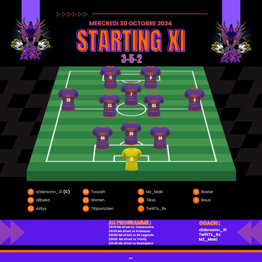 - 𝑳𝑰𝑵𝑬 𝑼𝑷 -

Après une session mitigée, nos supers guerriers seront revanchard et auront à cœur de se racheter !🟠⚪️

Bon match à tous, que le meilleur gagne !🙌