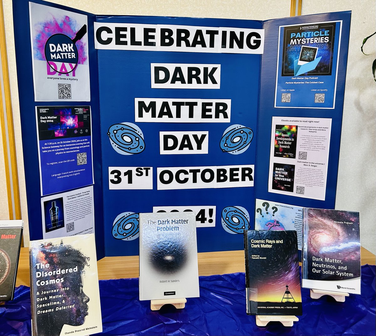 RayLibCam's tweet image. It’s spooky season! 🎃 👻

The Rayleigh Library is celebrating the search for the unseen with a new display for Dark Matter Day 2024.

Showcasing relevant organisations, events, podcasts and our ebooks. Plus, the books on display are borrowable 📚

#DarkMatterDay