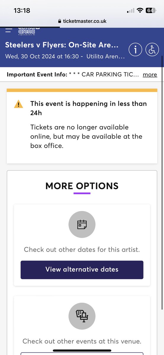 Fi_Fi_Trix's tweet photo. @steelershockey Hi, I can’t buy any tickets as ticketmaster says there is less than 24 hours to buy tickets so contact the box office, but there is no box office contact number anymore? I am wanting 2 tickets for tonight’s game sat together. https://t.co/lj9McIqVWp