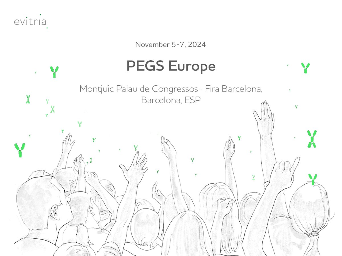Attending PEGS Europe 2024? Visit Evitria to explore our advances in therapeutic and bispecific antibody production.

📅 November 5-7, 2024
📍 Barcelona, Spain

Connect with us at our booth or schedule a meeting. See you in Barcelona!