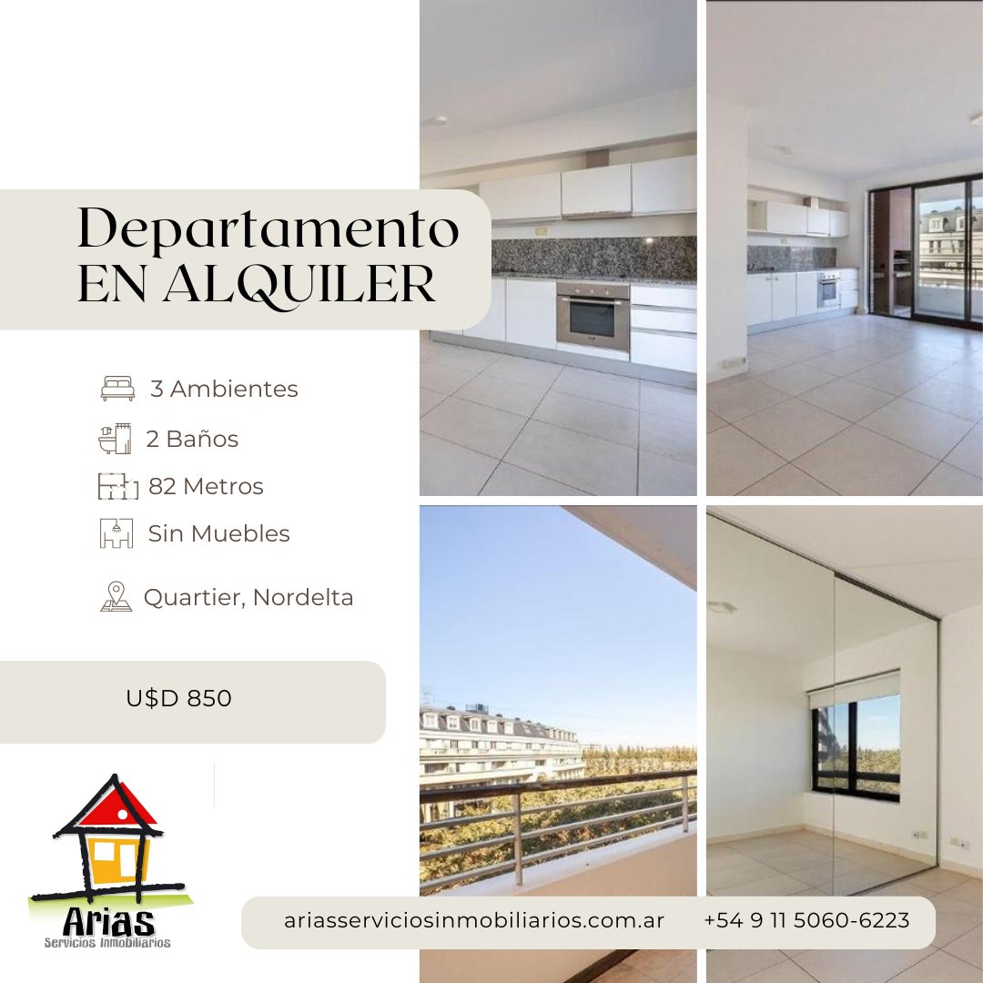 AriasInm's tweet photo. ¡Departamento en Alquiler en Quartier, Nordelta! 

🏢 Departamento de 3 Ambientes amplio y luminoso. 🚿 2 Baños modernos y funcionales. 📏 82 m² de superficie.

🌐 https://t.co/VyJJvJ4FPJ
📞 +54 9 11 5060-6223

#alquilernordelta #deptoenalquiler #inmobiliarianordelta https://t.co/kFqGdSy0ck