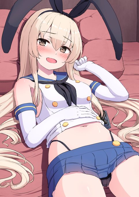 #今月描いた絵を晒そう
艦娘とリゼロのエミリアです 