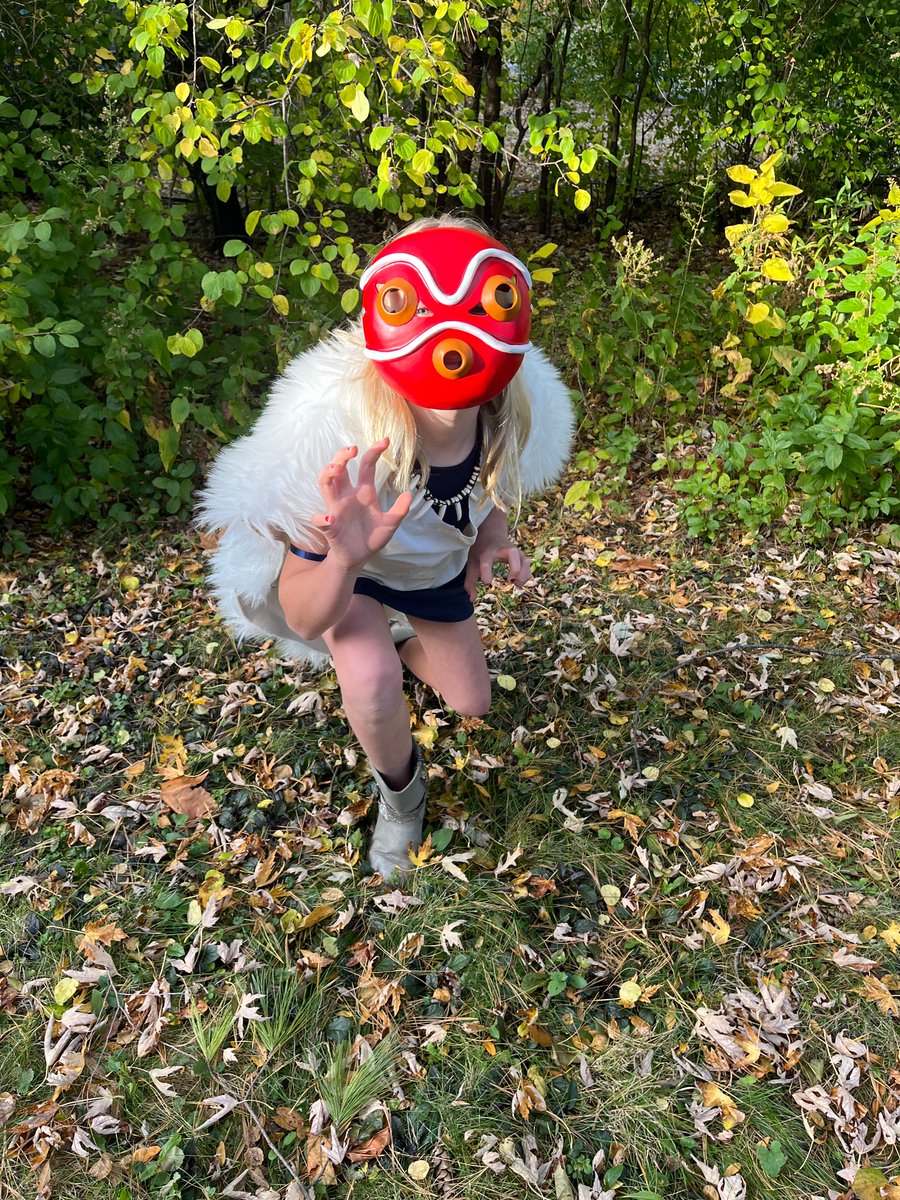 My 8yo, ready to sow terror in the hearts of all her classmates tomorrow.