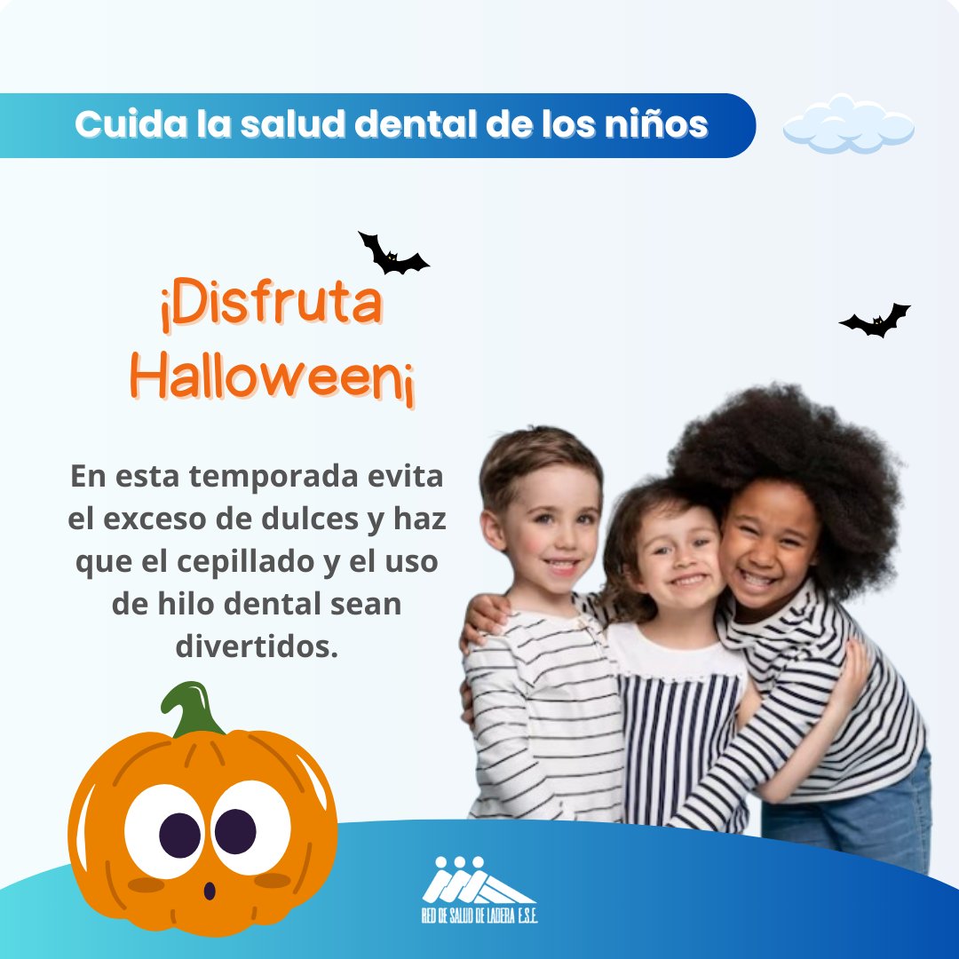 RedSaludLadera's tweet image. 🎃 ¡Celebremos Halloween con una sonrisa saludable! 👻

🦷 Cepíllate después de los dulces
💧 Bebe agua para enjuagar el azúcar
🍏 Incluye snacks saludables
💀 Modera el consumo de dulces

¡Disfruta Halloween cuidando esas sonrisas encantadoras!

#SaludOral 
#DientesSanos