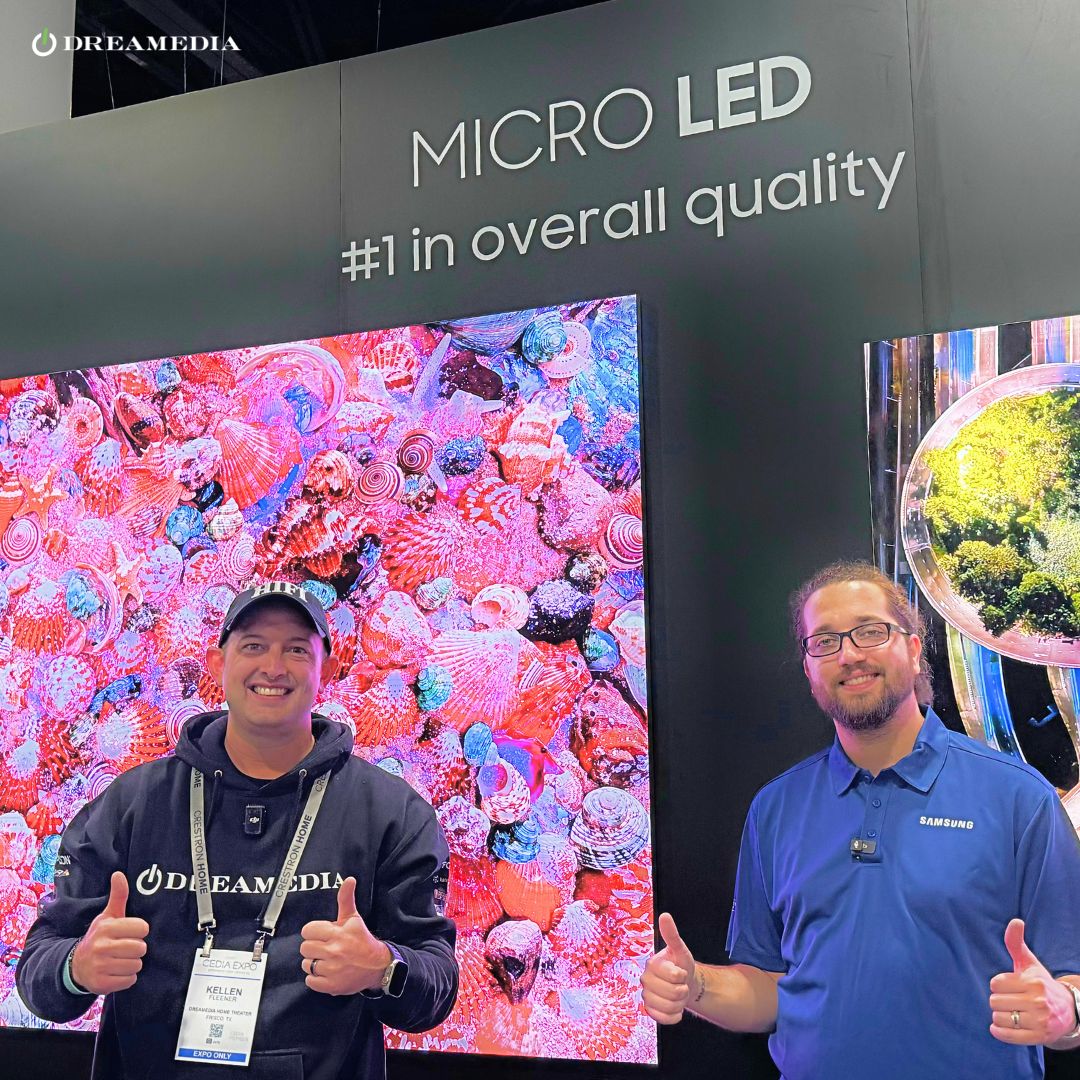 DreaMediaAV's tweet photo. Turn up the energy with mind-blowing visuals and clarity of Samsung MicroLED 4K TVs at CEDIA 2024!

Visit Us Now: https://t.co/aMNnBRSTiJ
#dreamedia #hometheater #samsungmicroled #4ktv #cedia2024 #samsungtv #homeentertainment #luxurytv #visualexcellence #microledtv #smarttv https://t.co/ql2O2WZLcO