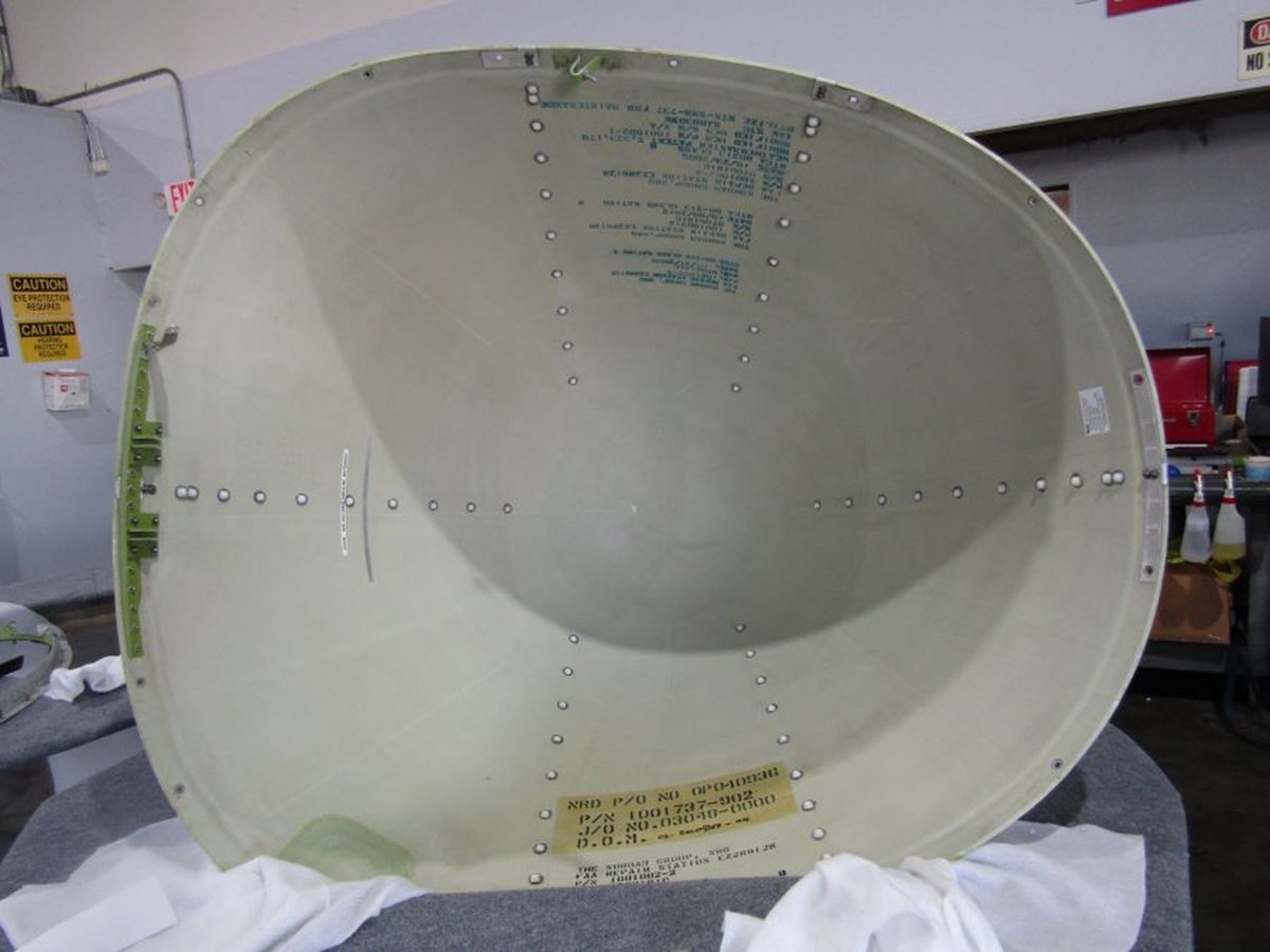 AirSourceOneLLC's tweet image. Air Source One Aerospace LLC is pleased to offer a fresh Overhauled Boeing B737 radome P/N 1001002-2 in OHC w/ FAA 8130-3 release by #CaliforniaRadomes 

OH Tag Date  is 24 OCT 2024, Trace Part 121 (SWA)

Contact us 24/7 at sales@airsourceone.net 
or call  +1(833)848-5455