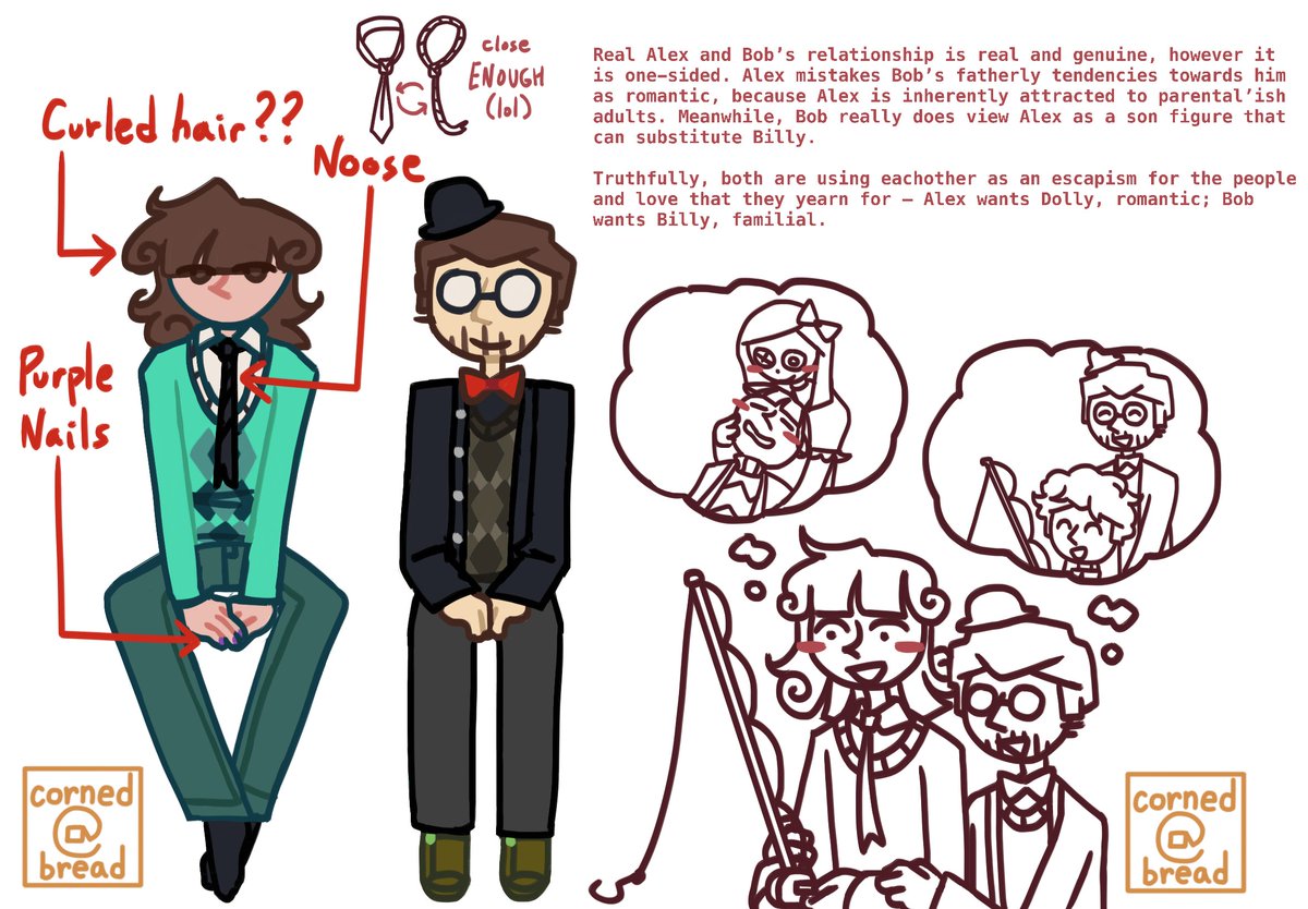 Rpcsa8's tweet image. #abibaz #captainsbasicadventure #eternalteatime
⚠️Blood, Suicide
Maybe the Real Alex suffering was me sufffering because I had to write the Alt Text for this.