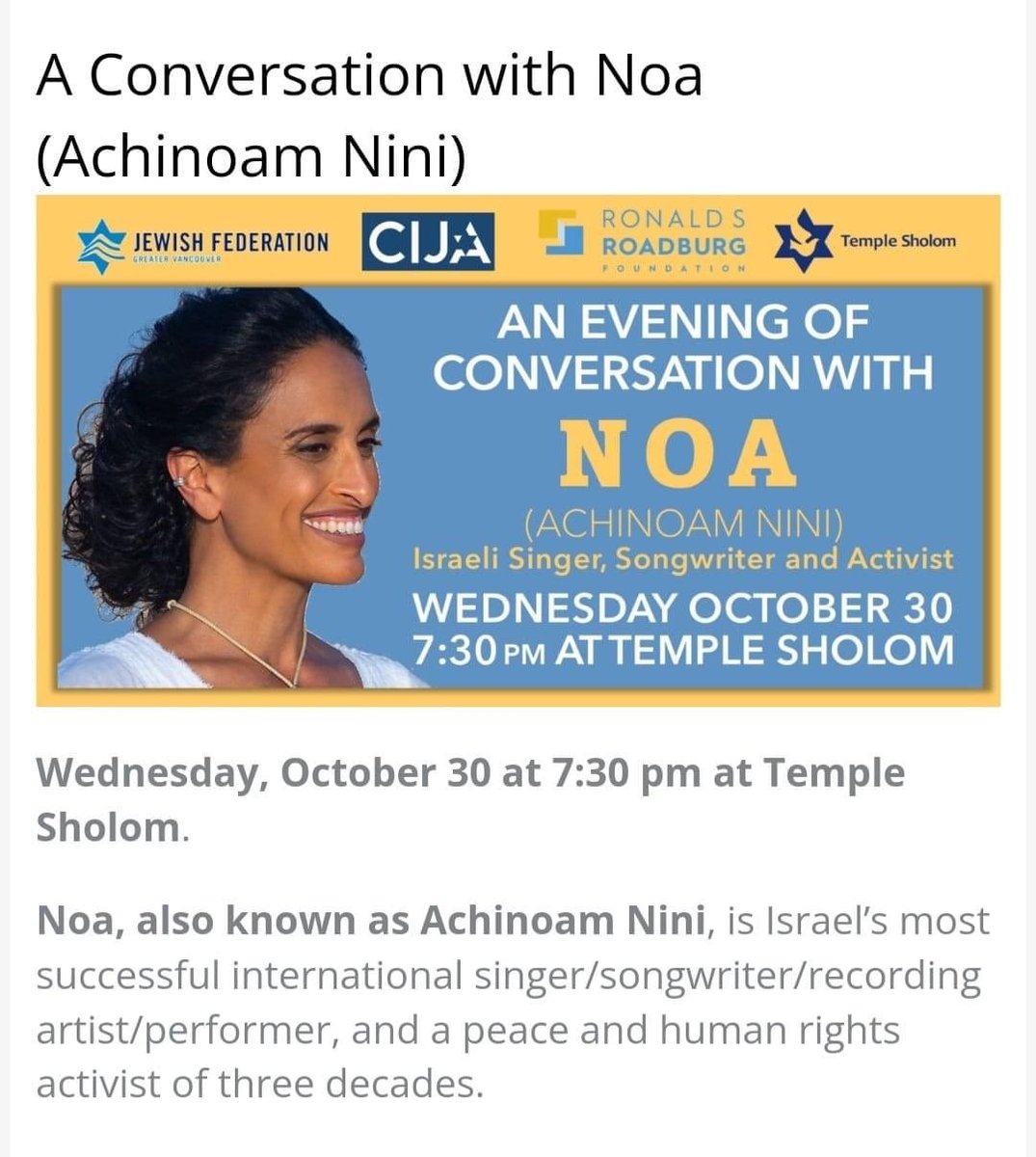 Noa (Achinoam Nini) tweet media