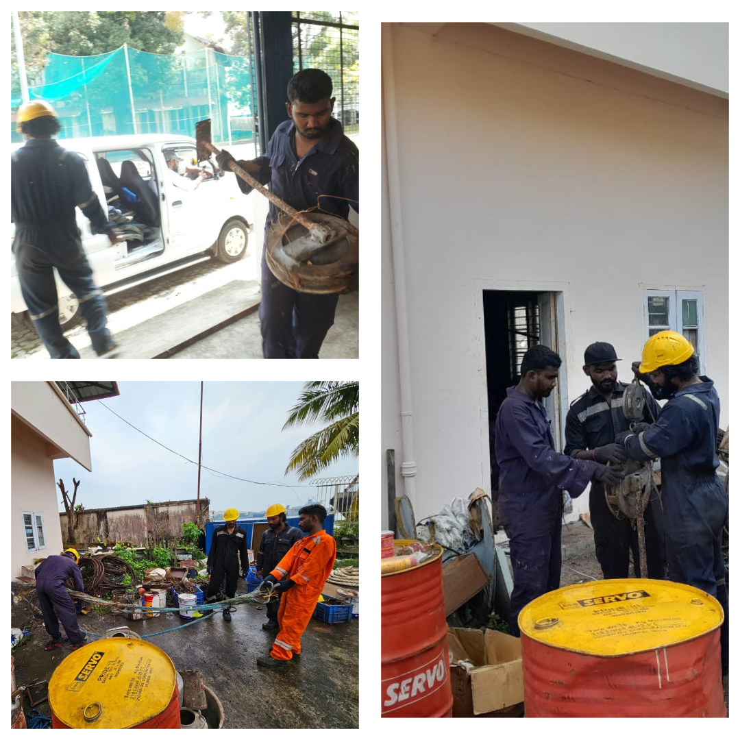 CifnetH's tweet image. In CIFNET Kochi, as part of #Swachhataspecialcampaign 4.0, Main phase, miscellaneous scraps were segregated and shifted from the Institutional vessel M V Prashikshani store to the office campus on 29.10.24&amp;amp;30.10.24 for disposal.
#SBD2024 #SHS2024 #PIB
@FisheriesGoI 
@JSFisheries