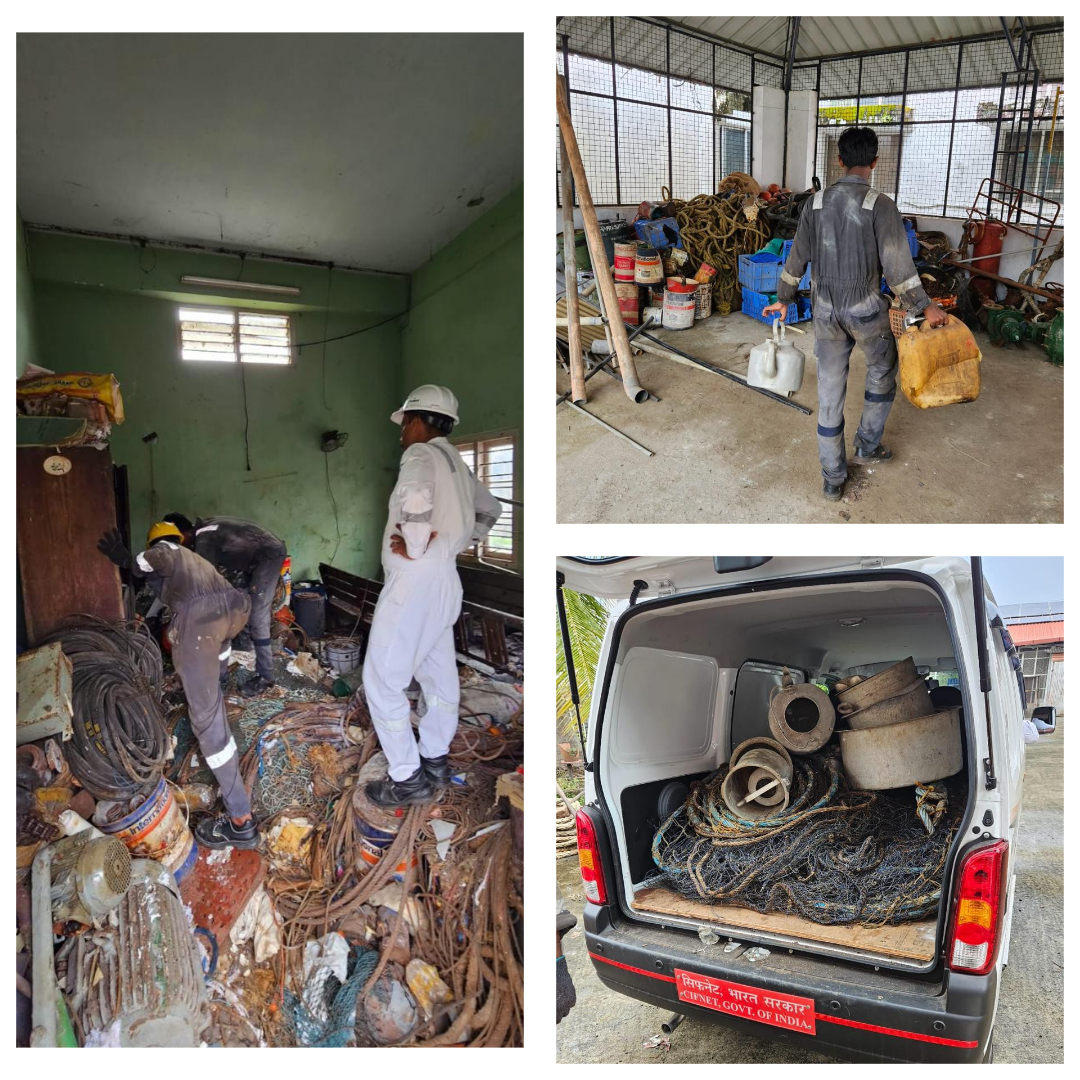 CifnetH's tweet image. In CIFNET Kochi, as part of #Swachhataspecialcampaign 4.0, Main phase, miscellaneous scraps were segregated and shifted from the Institutional vessel M V Prashikshani store to the office campus on 29.10.24&amp;amp;30.10.24 for disposal.
#SBD2024 #SHS2024 #PIB
@FisheriesGoI 
@JSFisheries